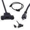 Extension cable plug to female panel installation screw Micro USB2.0 with