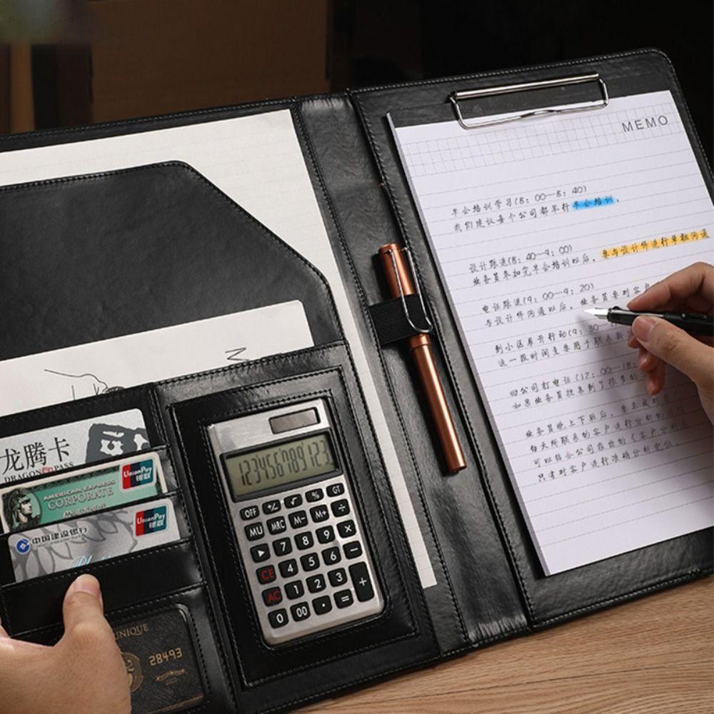 Multifunctional A4 Conference Folder Vintage Contract File Folders Office School Supplies