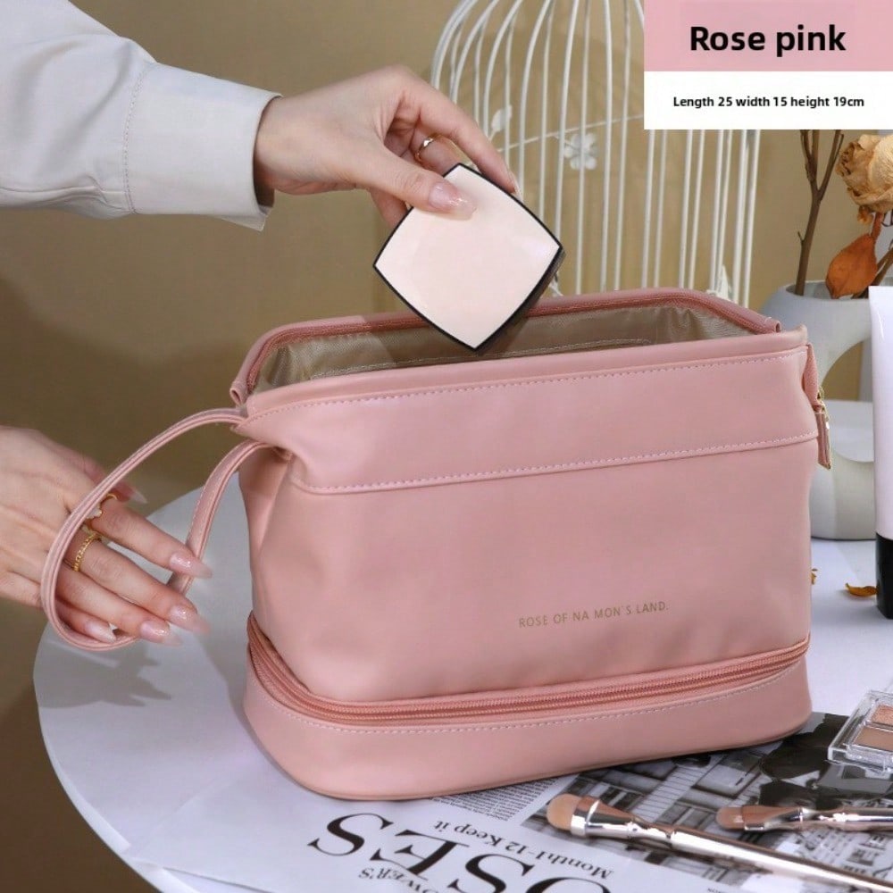 Trousse de toilette portable de voyage pour femmes grande capacité, trousse de rangement pour cosmétiques haut de gamme