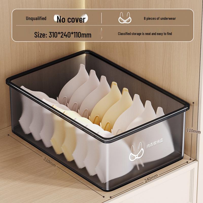 Drei-in-Eins Intimwäsche-Organizer mit Deckel: Aufbewahrungsbox für Unterwäsche, Slips & Socken