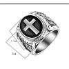 Meier European and American Men's Cross Ring Peace Dove God's Hand Index Finger Ring