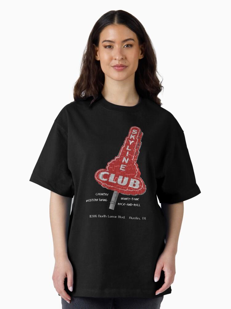 Willie Nelson SKYLINE Club, Austin Texas Oversized T-Shirt