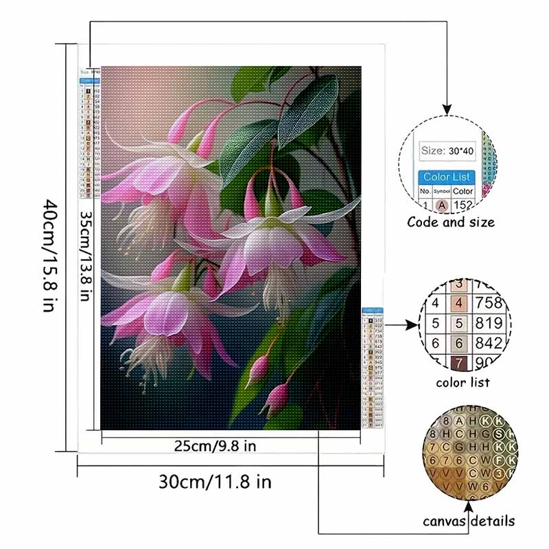 Neu eingetroffen 5D DIY Vollkreis Diamantmalerei "Blumen" Stickerei Kreuzstich Heimdekoration Geschenk