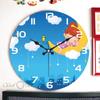 Decorative Plastic Glass Curved Children's Room Wall Clock 25 Cm