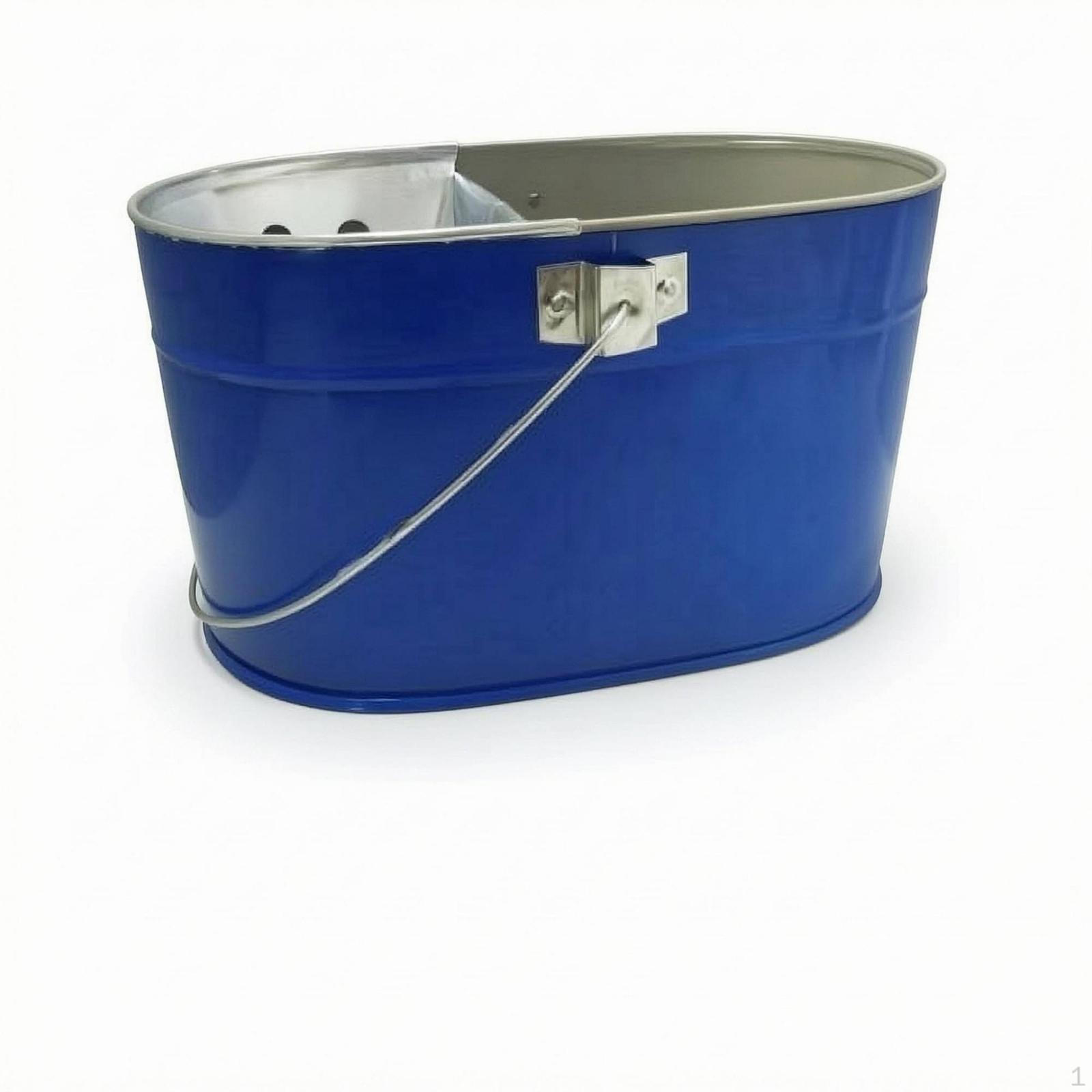 Oval Metal Mop Bucket Reflective Finish
