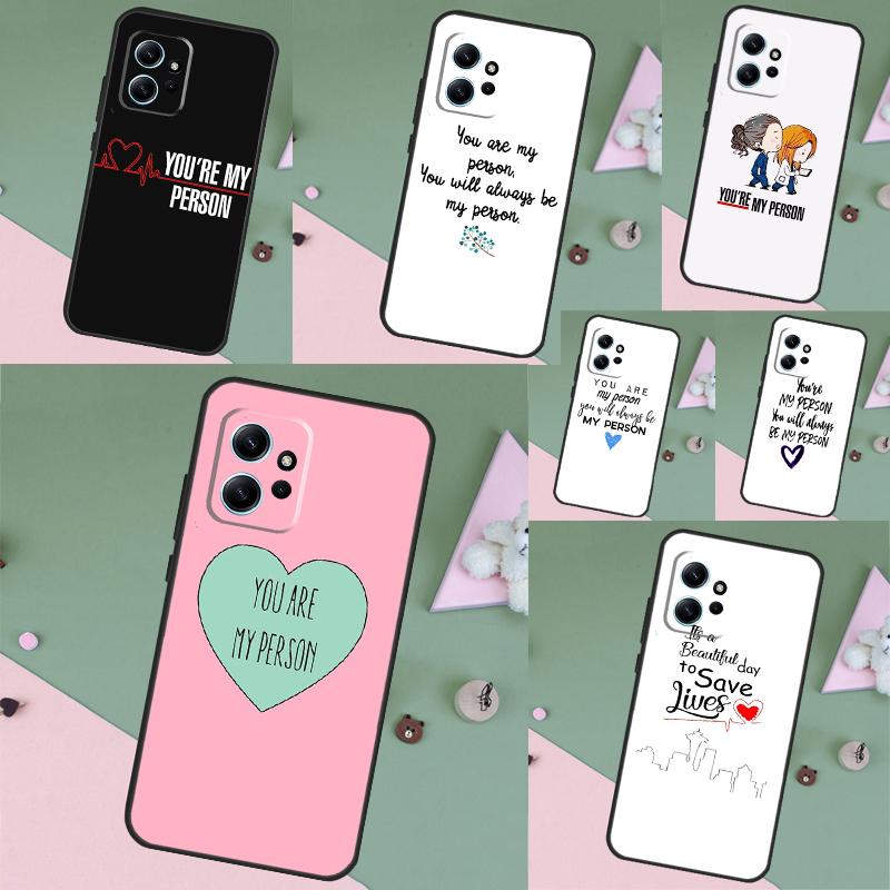 Anatomía de Grey Eres mi persona Funda Para Xiaomi Redmi Note 14 Pro 13 12 11 10 15 Pro Plus Redmi 13 C 15 10C 12C 14C 15C Cubierta