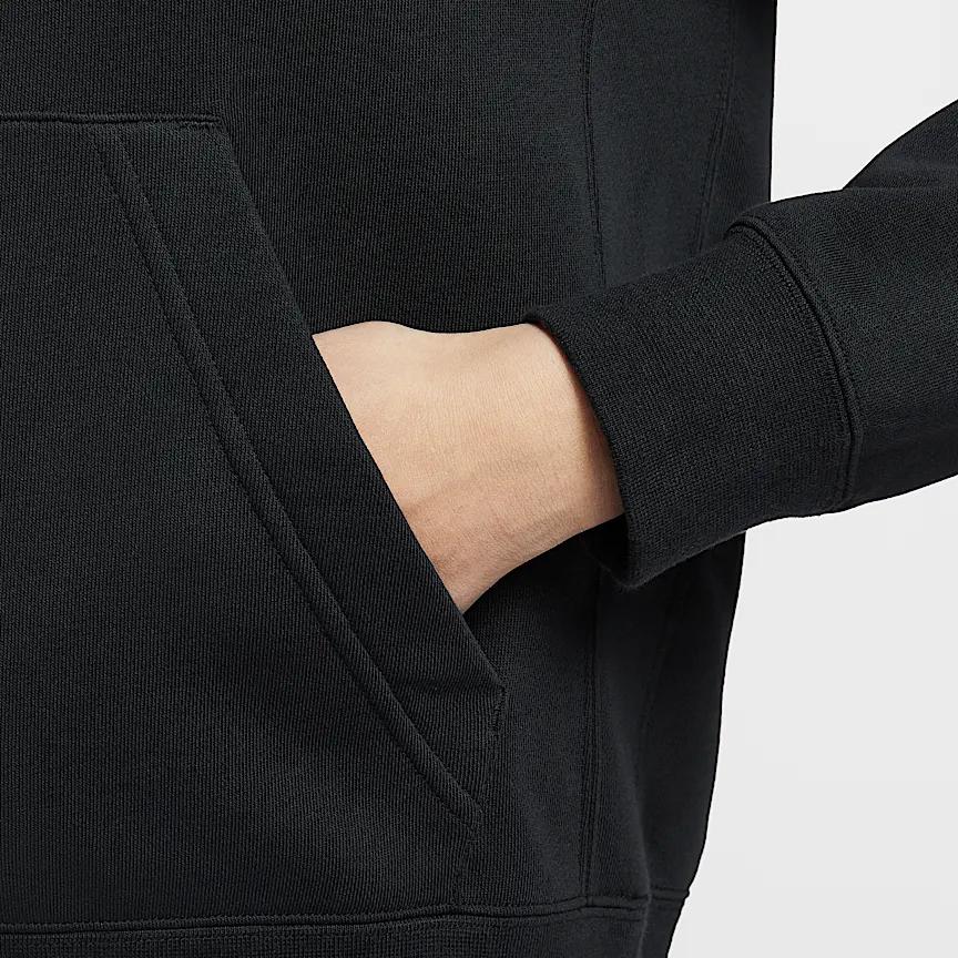 Nike Team Club Comfortable Solid Color Logo Simple Hoodie Long Sleeve Sweatshirt Women sweatshirt Black IB8897-010