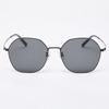 Alloaiweeo [Air Titanium] Al2503 0909M Air Titanium Hexagon Black Sunglasses