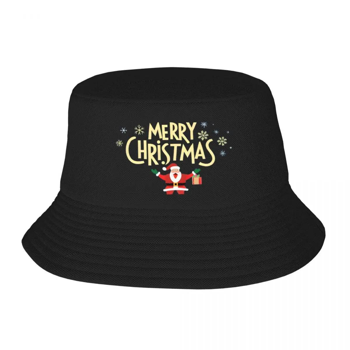 New Merry  Stylish The Ultimate Christmas Tee Collection Bucket Hat Ball Cap Fashionable Streetwear Unisexs Hat Womens