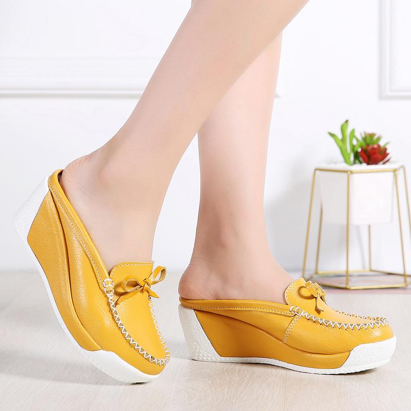 Fashion GKTINOO 2025 Summer Women Shoes Platform Slippers Wedge Flip Flops Women High Heel Slippers Women Casual Sandals Female Shoes