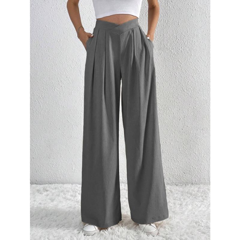 New Autumn and Winter Women's Commuter Style Pleated Casual Wide-leg Pants and Loose Long Pants