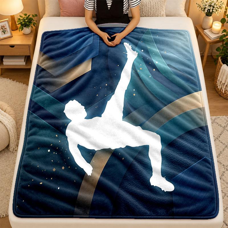 Flannel BlanketCristiano Ronaldo Warm Soft Throw Blanket for Indoor Sofa Bed Living Room Use