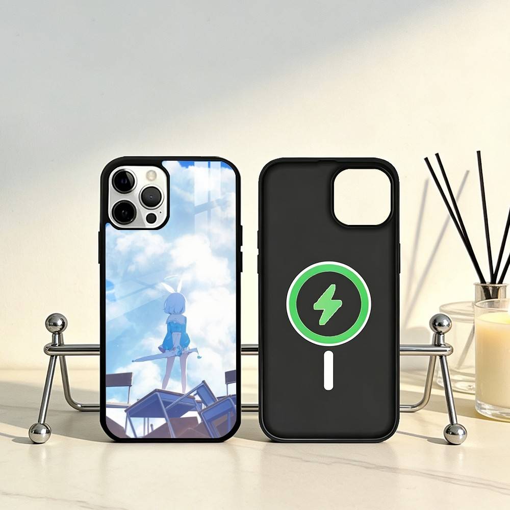 Blue Archive Phone Case For iPhone17,16,15,14,13,12,11 Plus,Pro Max Magnetic For Magsafe Wireless Charging iPhone14PROMAX