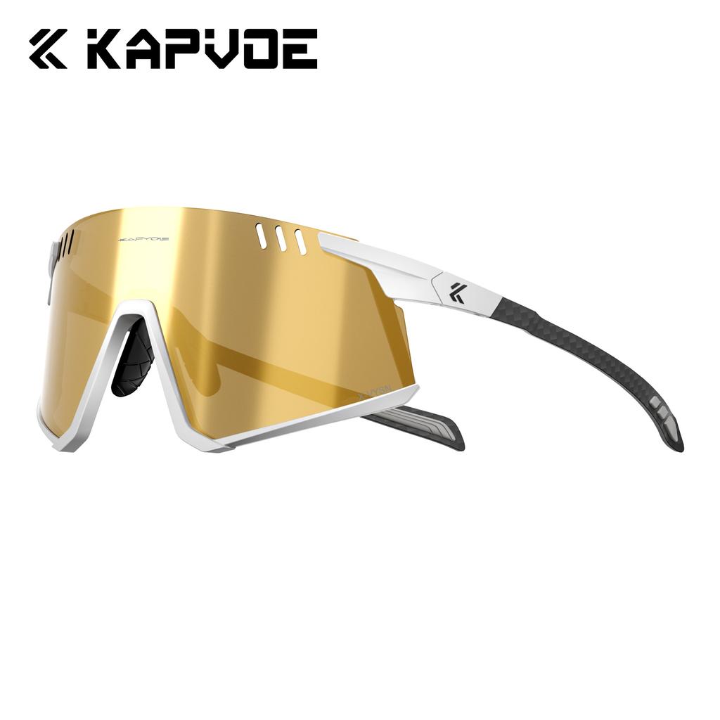 Lunettes de cyclisme Kapvoe Photochromiques UV400 VTT Claires Vélo de montagne Lunettes de soleil de transition pour hommes Femmes Lunettes de sport