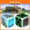 Clock Minecraft Alarm Led Night Light Colourful Changing Decoration Desktop