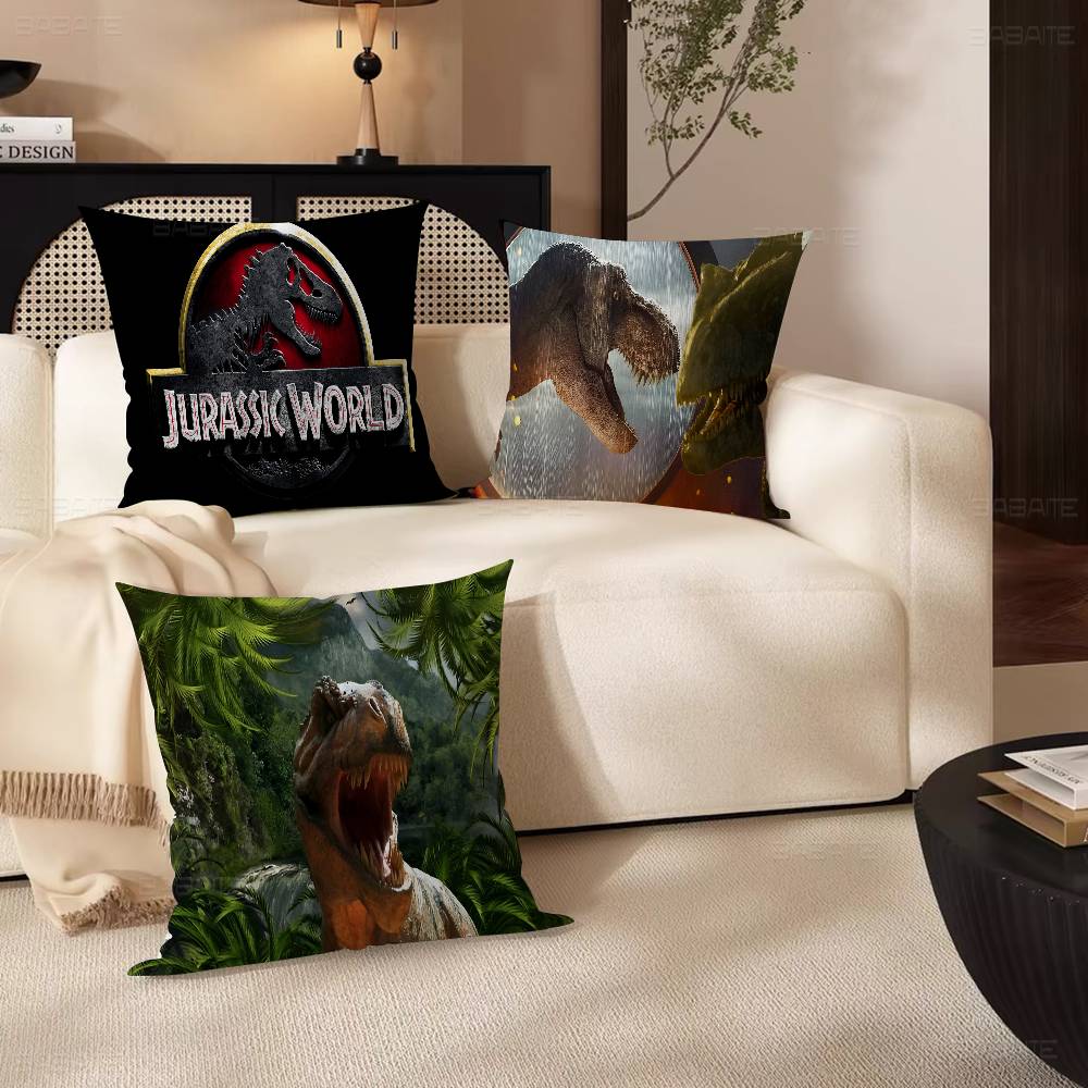 Dinosaur Cartoon Jurassic Park Pillow Anime Pillow Sofa Bed Head Pillow Cover Cushion Cover 45x45 Cm Fashion