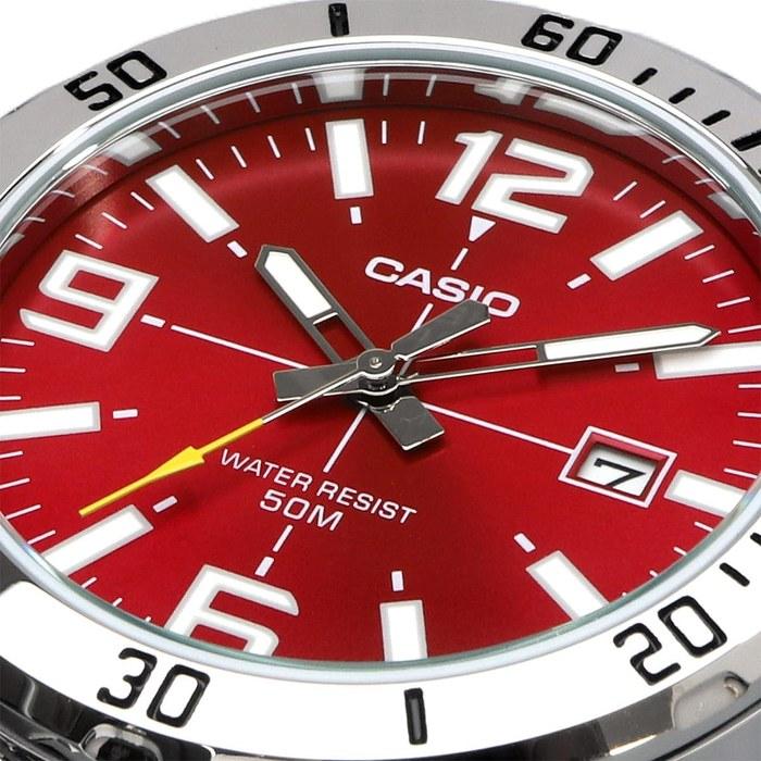 Casio Standard Analog Quartz Men's Watch MTP-VD01D-4BV (Red Metal Band)