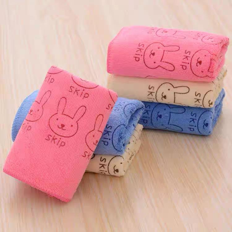 Serviette Cheveux Microfibre Dessin Animé Lapin - Douce, Douce pour la peau, Absorbante, Serviette pour enfant