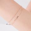 ELLE Jewelry Double Chain Layered Bracelet ELBRBB108