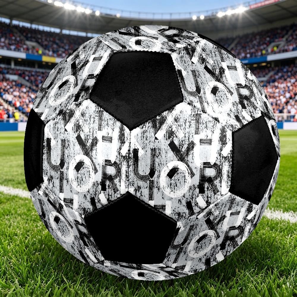 1pc Abstract Urban Letters Durable Soccer Ball/Football, Size 5, Perfect for Training, Entertainment And Competition,Gift Yy26060632
