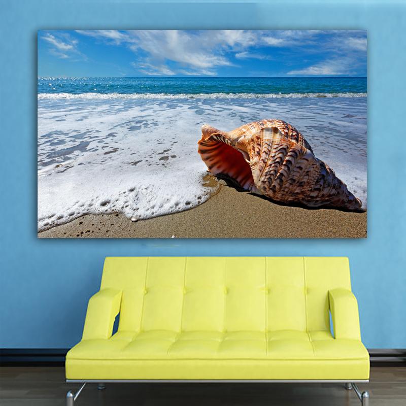 RELIABLI ART Obraz na plátně Pláž Moře Ocean Wave Quadro Domácí dekorace Plakáty a obrazy Plakát Nástěnné obrazy do obývacího pokoje