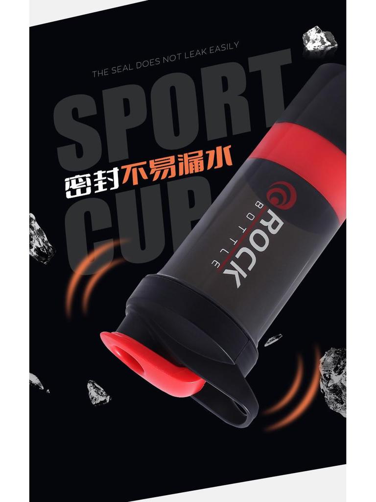 Three-Layer Fitness Shaker Bottle with Food Grade Pill and Powder Compartments
