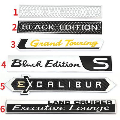 1Pcs Car Badge Sticker Emblem Decal for Land Cruiser Executive Lounge White Black Edition S Excalibur Grand Touring GT Decals
