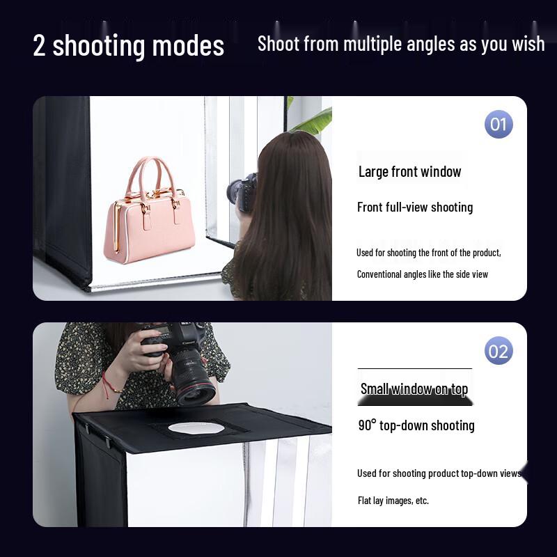 Jimantu Foldable LED Photo Studio Light Box