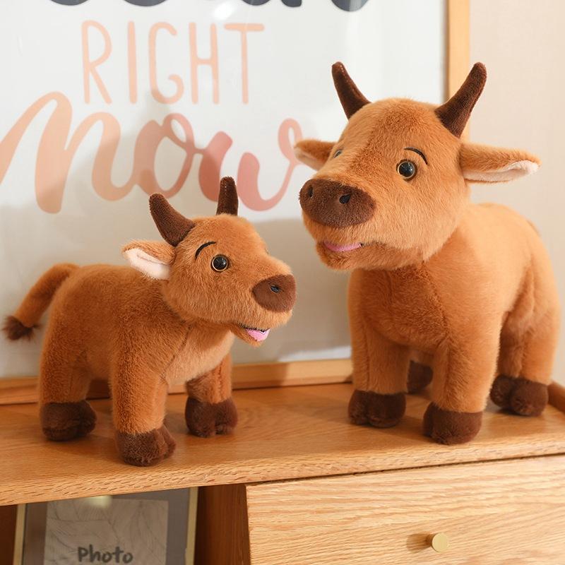 New Simulation Calf Doll Cute Calf Plush Toy Zoo Souvenir Gift Soothing Doll