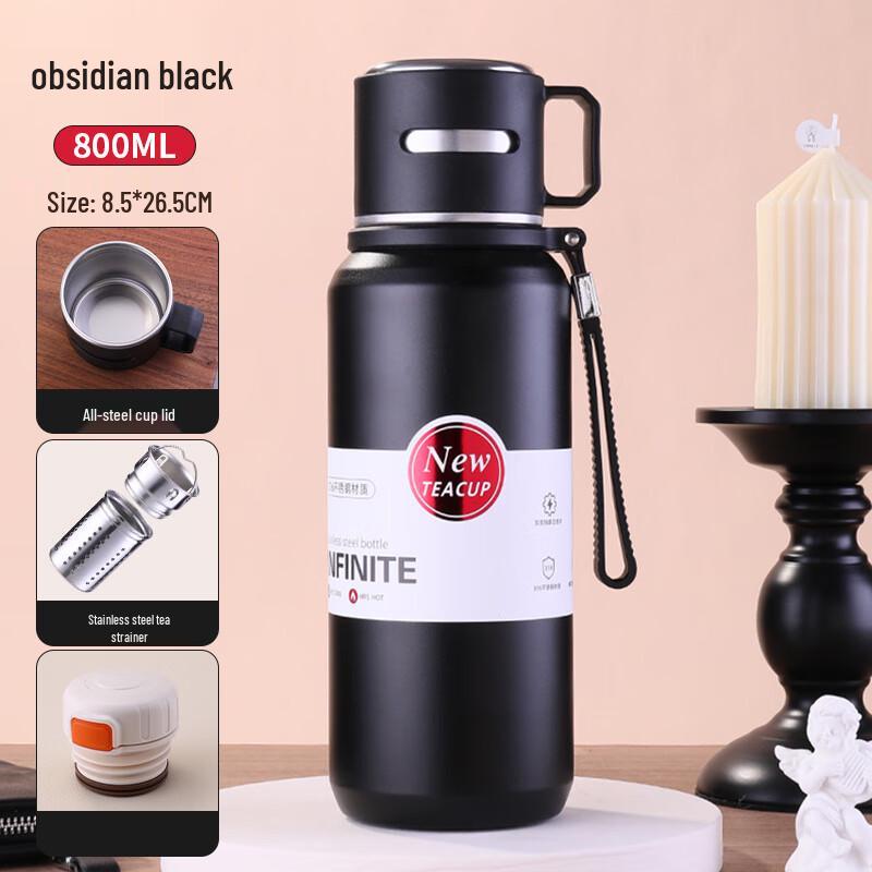 Portable Outdoor Sports Water Bottle with Tea Infuser 800ml