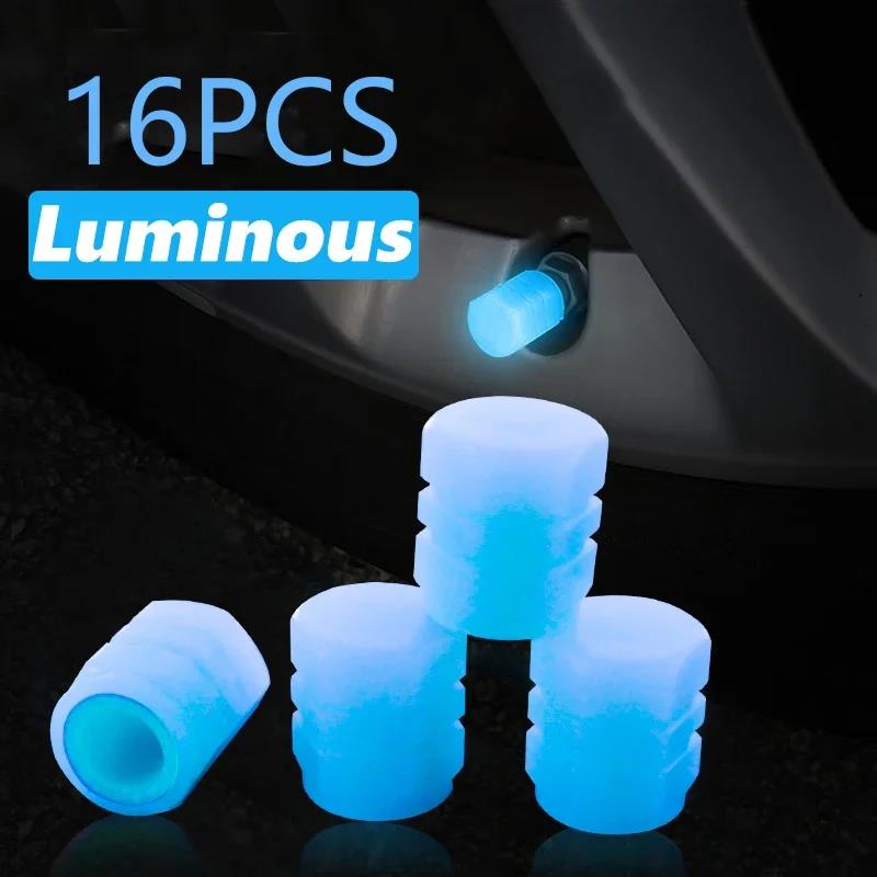 4-20PCS Luminous Car Tire Valve Cap Fluorescent Night Glowing Decor Motorcycle Bike Wheel Nozzle Dustproof Tyre Valve Stem Caps Stem Caps1