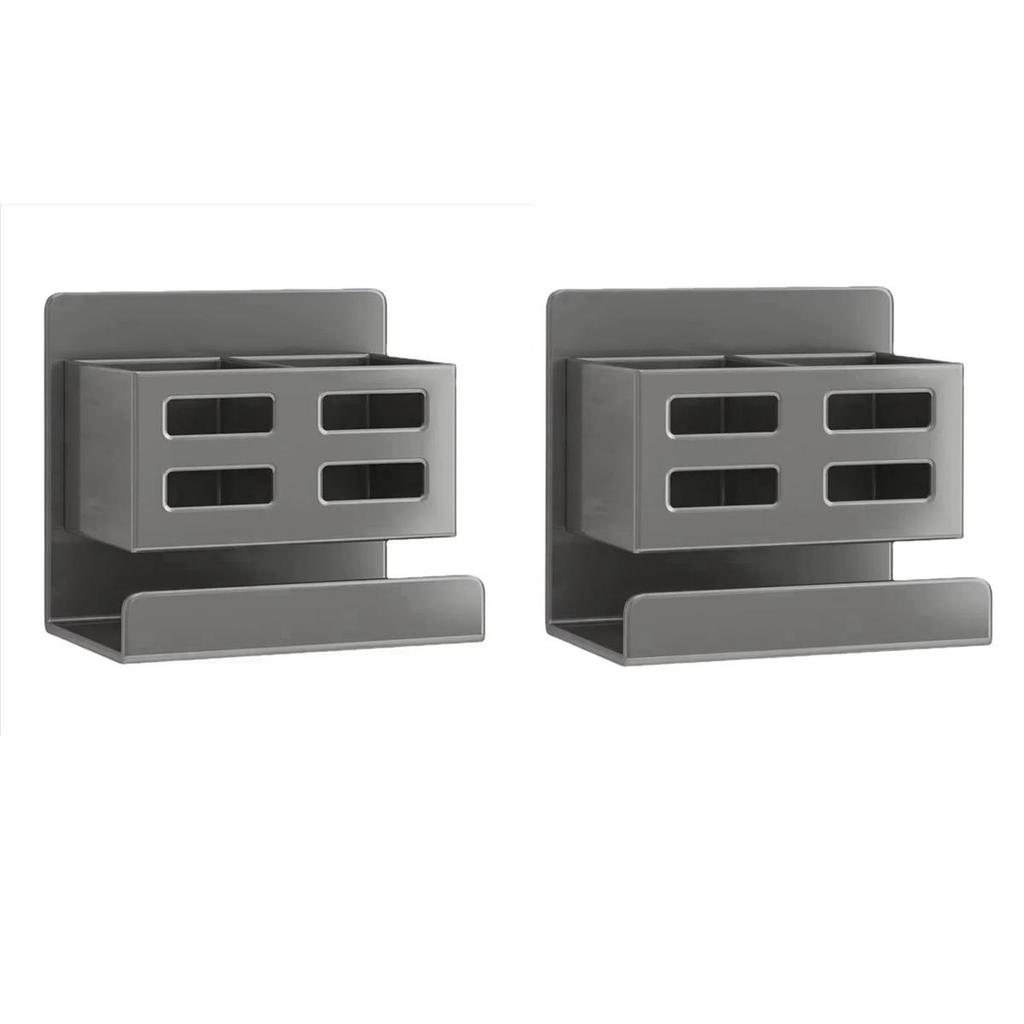 Wall Mounted Toothbrush Holder Cosmetic Storage Box For Comb Razor Punch-Free Bathroom Space Saving Accessories