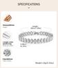 Tennis Bracelet for Women Silver Plated Cubic Zirconia Link Non-tarnish Waterproof Chunky Chain Hip-hop Jewelry Jewelry