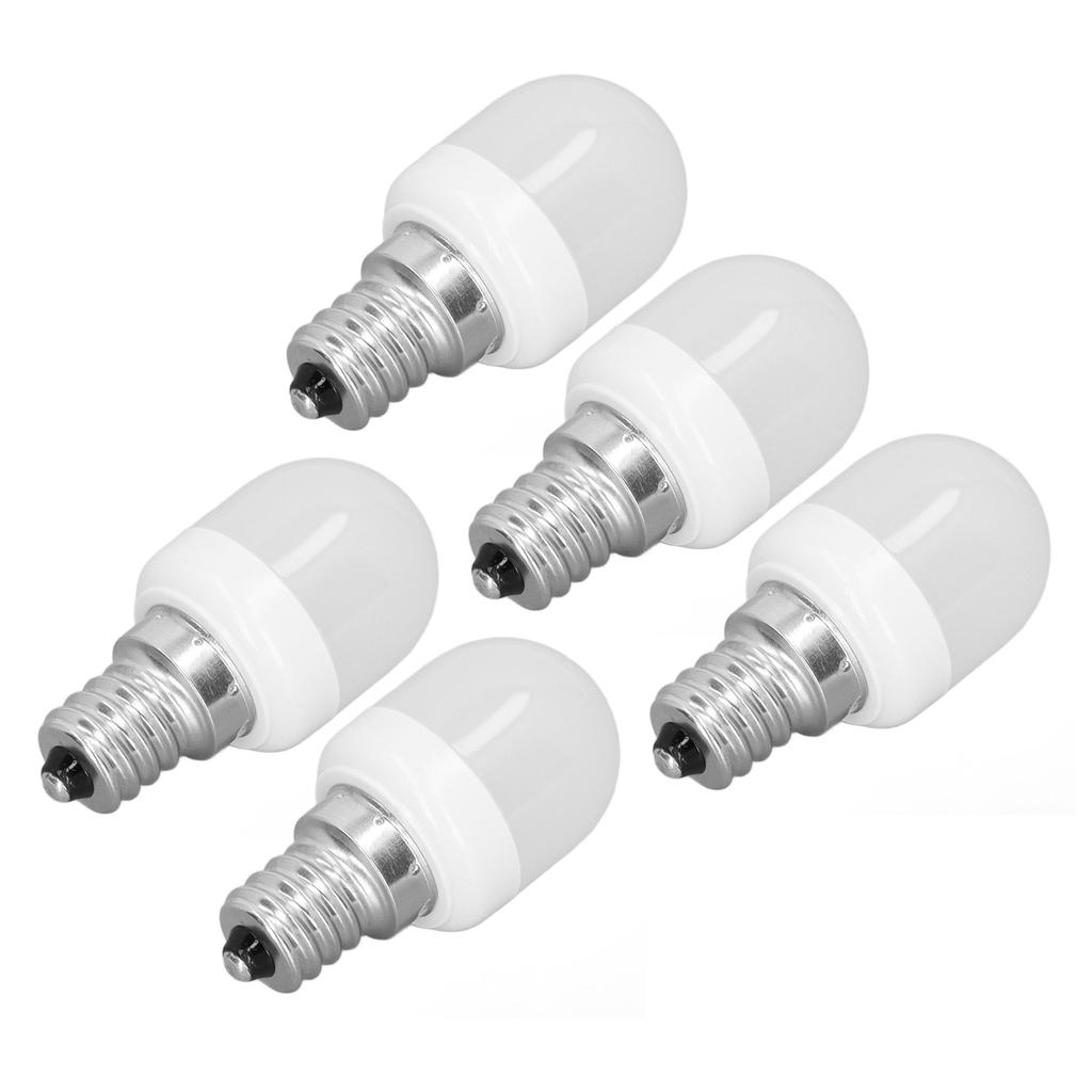 5pcs Light Bulbs E12 Thread Soft Light 1.5W 75LM LED Light Bulbs for Desk Lamp Ceiling Fan Lamp Wall Lamp AC220V