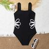 Girls One Piece Swimsuit Adjustable Straps Sport Swimwear Quick-Drying Beach Bathing Suit for Swimming Beach Pool Parties