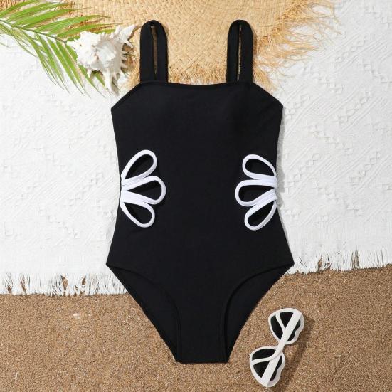 Girls One Piece Swimsuit Adjustable Straps Sport Swimwear Quick-Drying Beach Bathing Suit for Swimming Beach Pool Parties