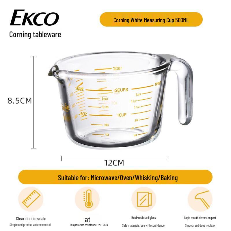 EKCO Corning White Glass Measuring Cup 500ML