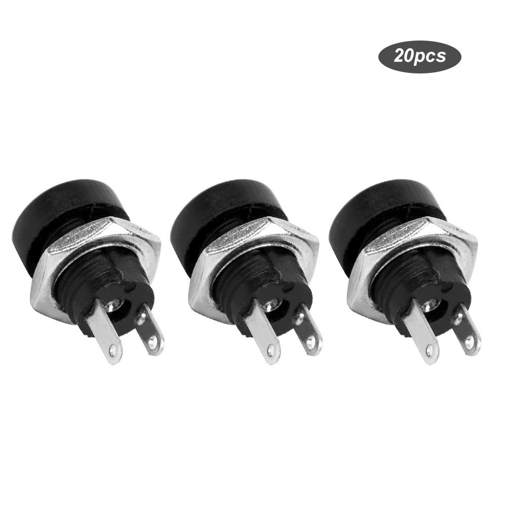 20Pcs DC?022B Power Supply Female Jack Socket Thread WNut Copper Panel Mount Connector