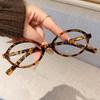 Oval Over The-counter Eyeglass Frame Fashionable Decorative Tortoiseshell Brown Lenses Suitable for Casual and Formal Wear