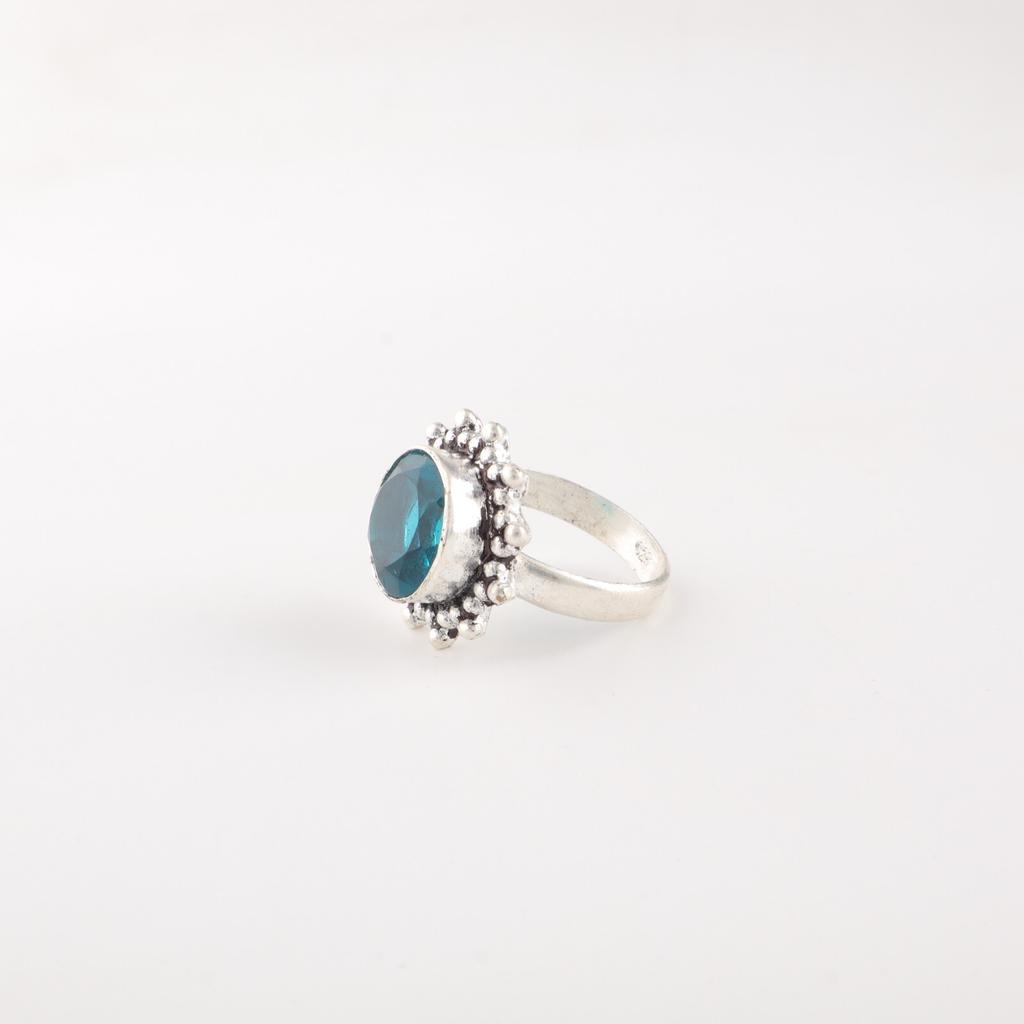 Natural Apatite Gemstone 925 Sterling Silver Jewelry Handmade Ring Gift For Mom RR-7-12