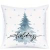 Home Decor Winter Wishes & Snowy Christmas Pillows Pattern Cushion Cover Suitable for Sofa Bedroom Car Pillow Cover