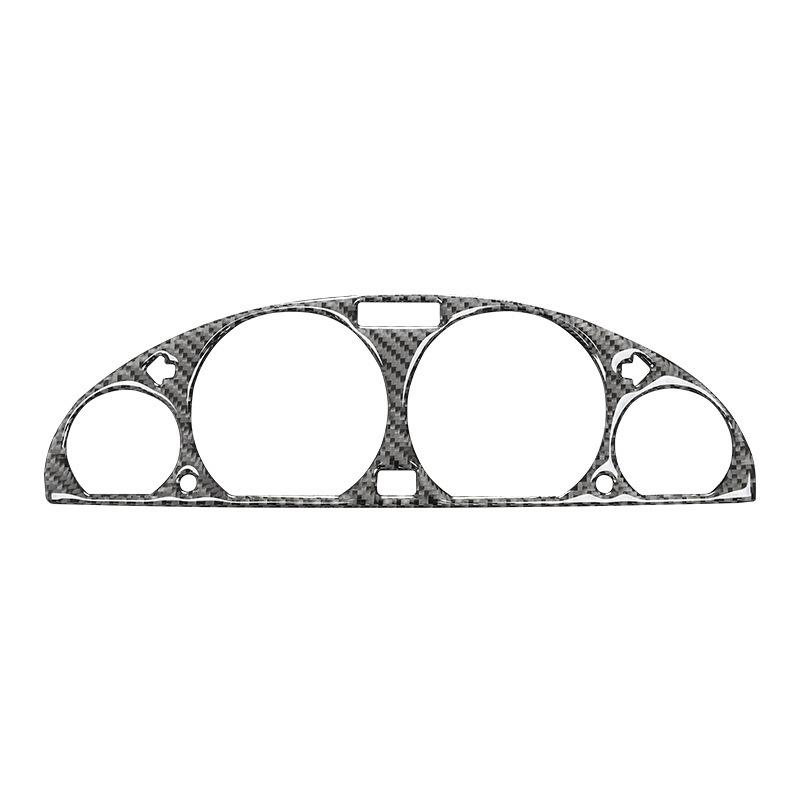 För BMW 3-serie E46 1997-2004 Kolfiber Bil Hastighetsmätare Skärmpanel Trim Ram Dekorationsdekal Interiörtillbehör