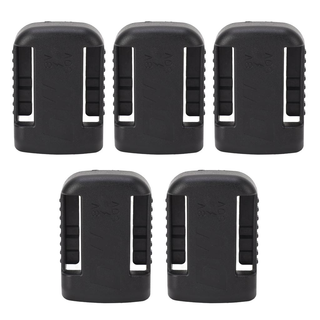 5 Sets Battery Dock Holder with Screws Battery Hanger Mounts for DCB200 DCB201 DCB203 DCB204 DCB206 Black
