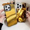 Fine Gold Pattern Printing Soft Phone Case for iPhone 15 16 17 Pro Max 17Air 16E 14 Plus 13 12 Mini Shockproof Cover Back Shell