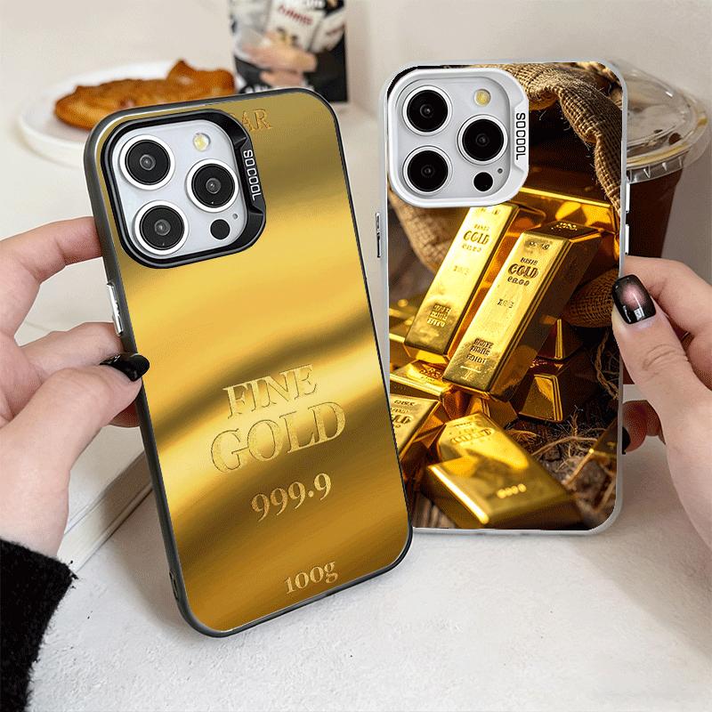 Fine Gold Pattern Printing Soft Phone Case for iPhone 15 16 17 Pro Max 17Air 16E 14 Plus 13 12 Mini Shockproof Cover Back Shell
