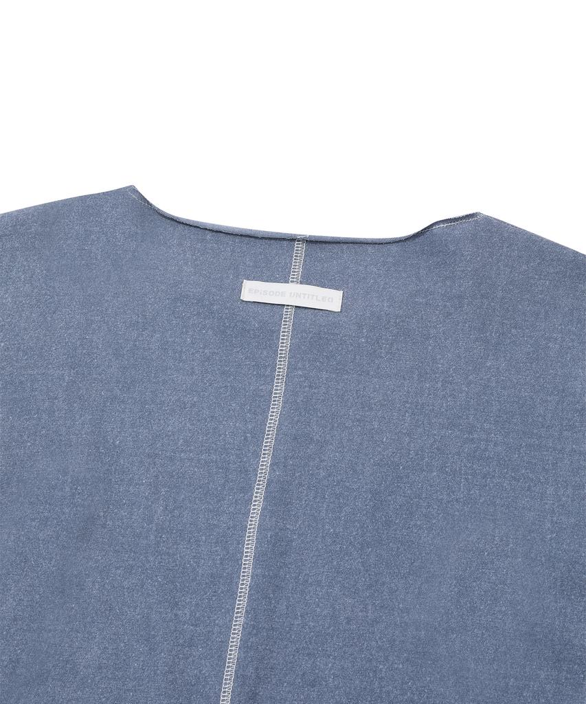 EPISODE UNTITLED Patch Needle Stitch T-Shirt_Blue