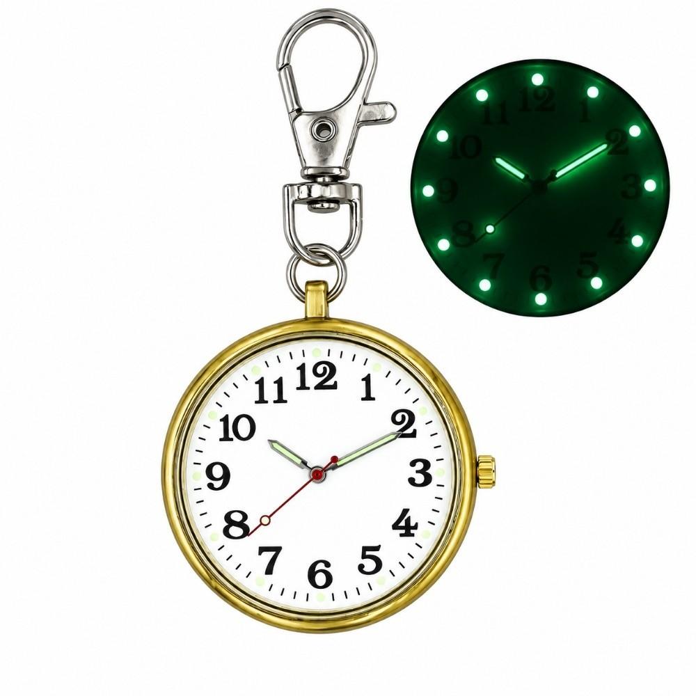 Mini Pocket Watch Round Keychain Watch Unisex Quartz Clock Elderly
