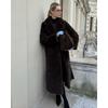 Luxury New Women’s  Artificial Faux Mink Fur Longline Belted Thick Warm Winter Coat