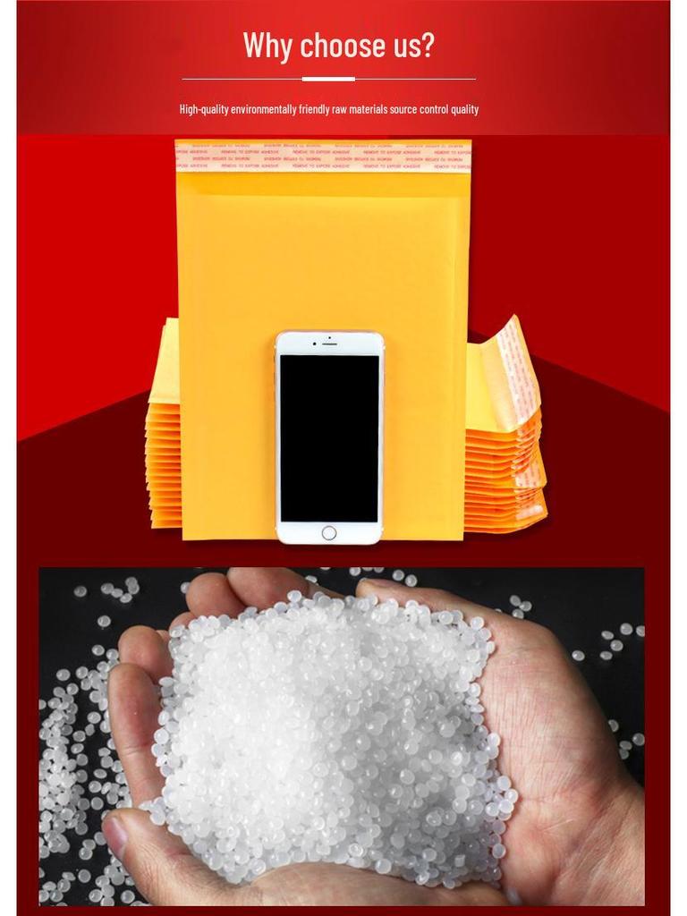 Colored Co-Extruded Kraft Paper Bubble Mailer with Self-Adhesive Strip