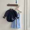 Infant Corduroy Jumpsuit with Flower Collar - Long Sleeve Spring/Autumn Style for Baby Girls